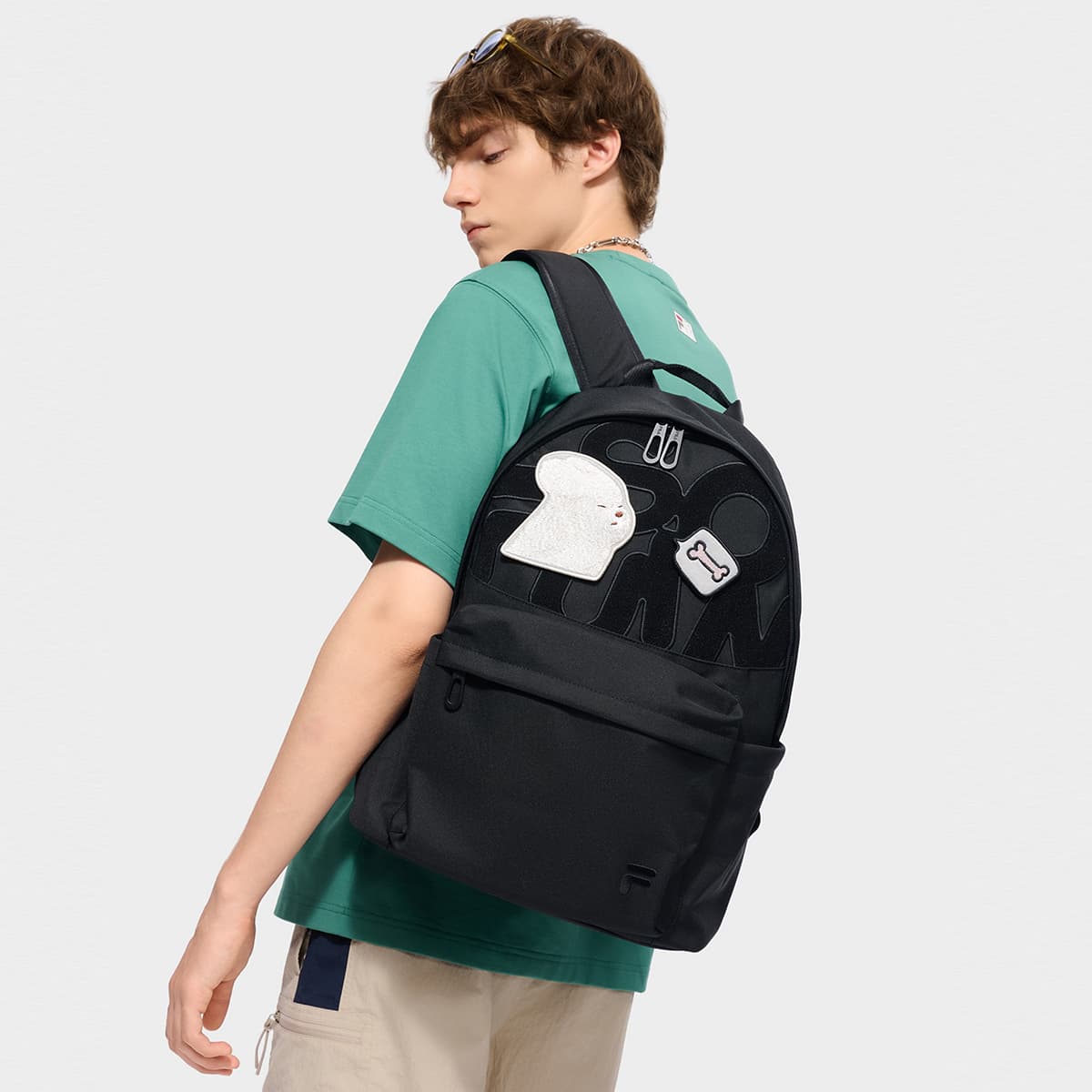 Рюкзак FILA FUSION FILA X MOONGE Ткань Рюкзак Рюкзаки Унисекс Темно-черный - изображение 4