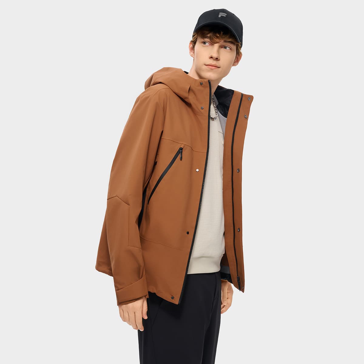 Куртка FILA FUSION URBAN TECH Орехи Коричневый Мужской Куртки - изображение 4