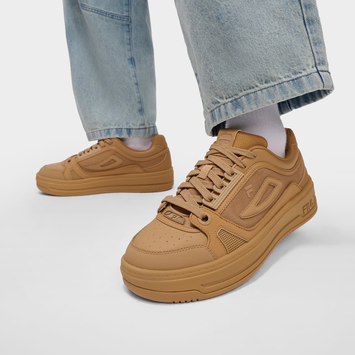 Кроссовки FILA FUSION FX PRO Лоу-топы Скейтборд Обувь Мужской Корица Коричневый - изображение 7