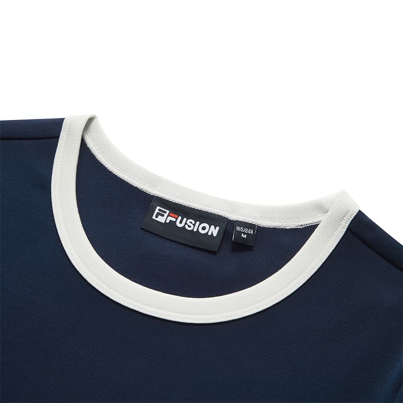 Футболка FILA FUSION Короткий рукав T-рубашка Женская Фиолетовая Ночная Синяя - изображение 3