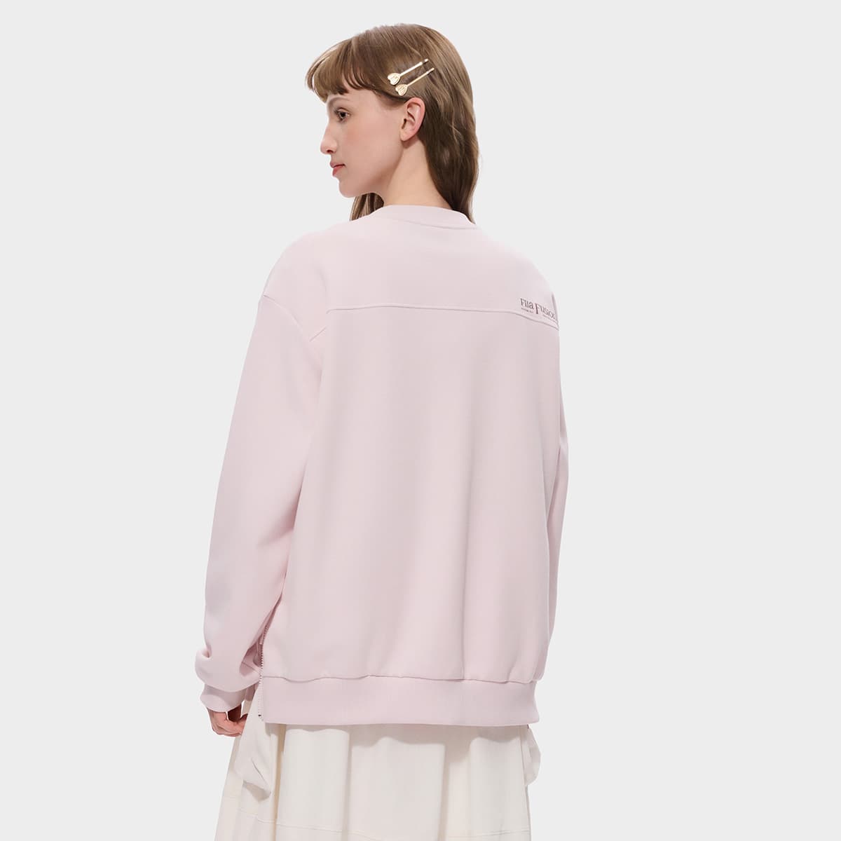 Кофта FILA FUSION FOB Свитшот Унисекс Персик Сказочный розовый - изображение 5