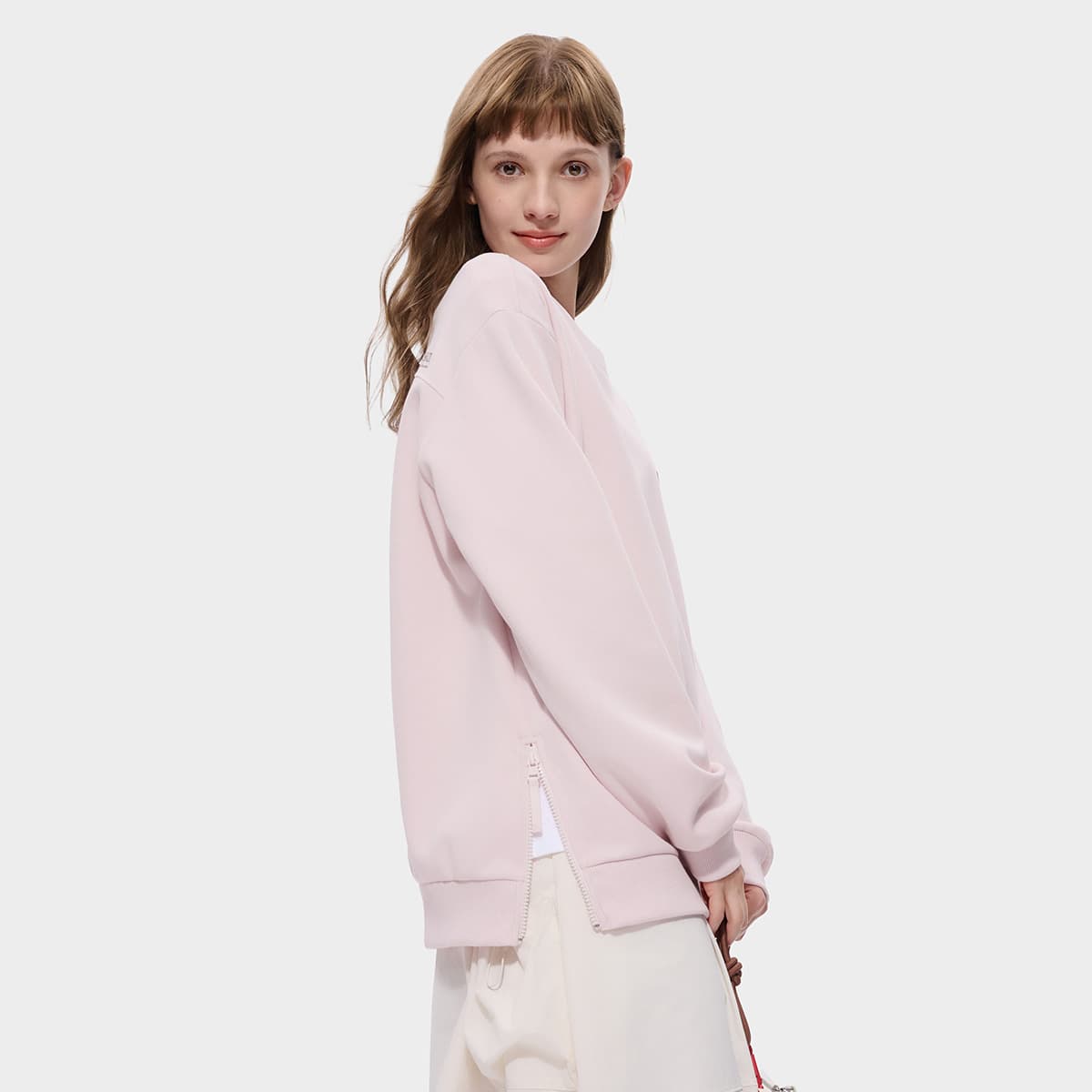Кофта FILA FUSION FOB Свитшот Унисекс Персик Сказочный розовый - изображение 4