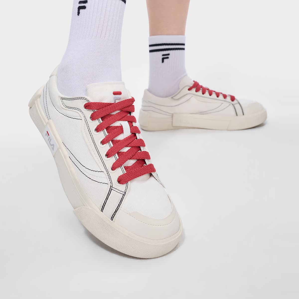 Кроссовки FILA FUSION ПЛА (POP) Скейтборд Обувь Женские Тофу Белый Снег - изображение 8
