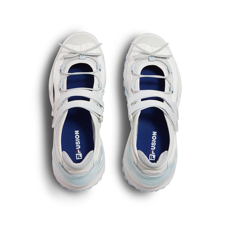 Кроссовки FILA FUSION EVA SANDAL Jelly Sandals Дышащая Легкая Повседневная Обувь Женская Белая Синяя - изображение 6