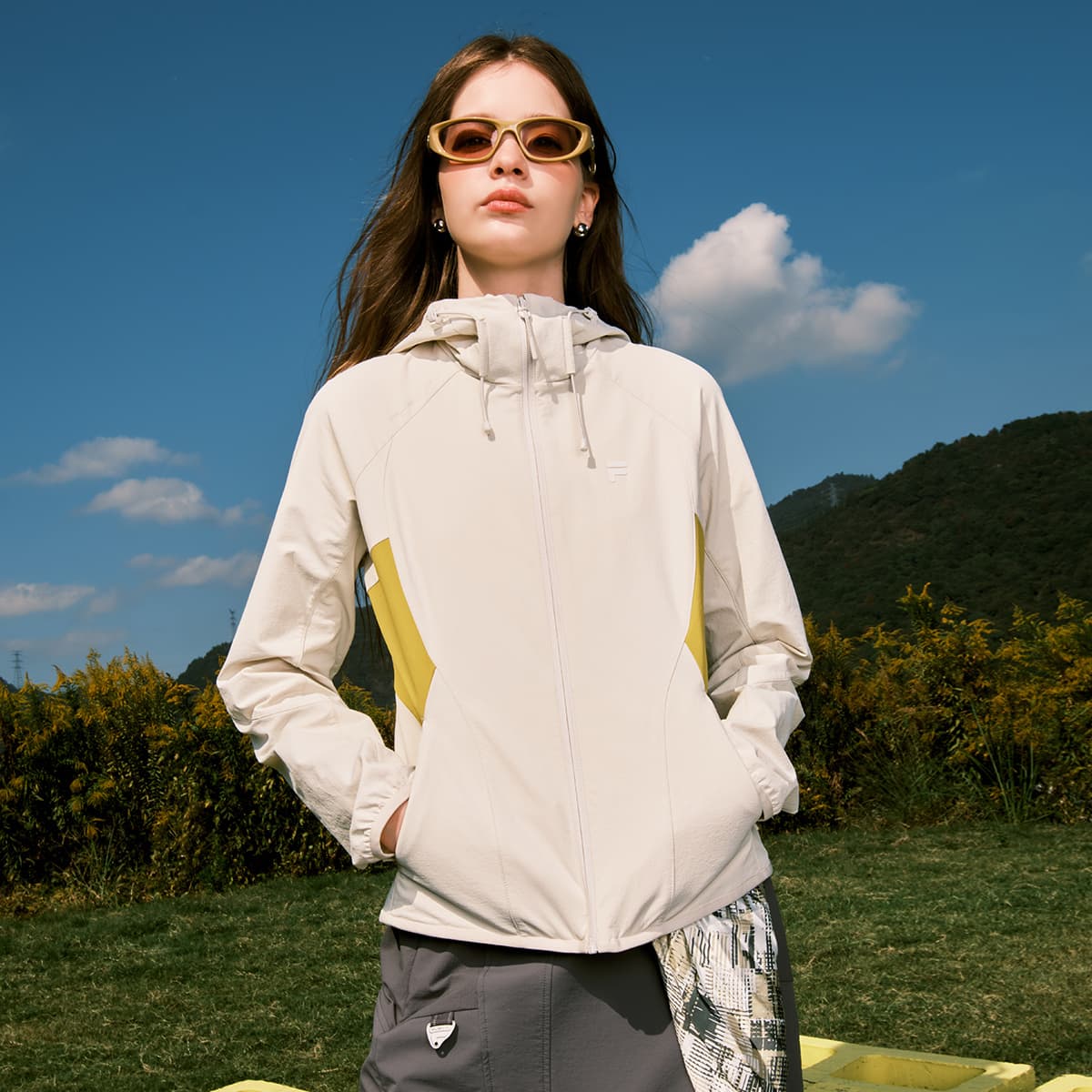 FILA FUSION URBAN TECH Тренчкот Женский Кокосовый сок Белый Хаки - изображение 3