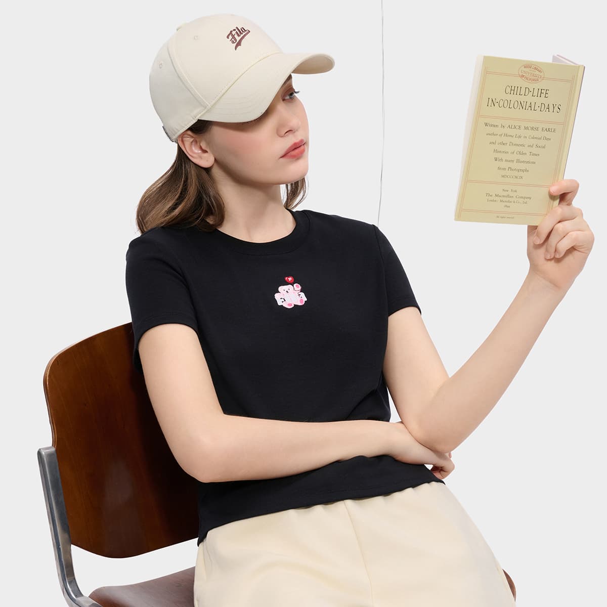 Футболка FILA FUSION Life T-Shirt Женская Глубокий Черный - изображение 7