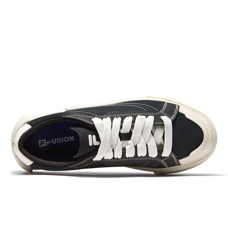 Кроссовки FILA FUSION ПЛА (POP) Износостойкая Легкая Дышащая Низкий Топ Скейтборд Обувь Мужская Черный Светло-Серый Желтый - изображение 6