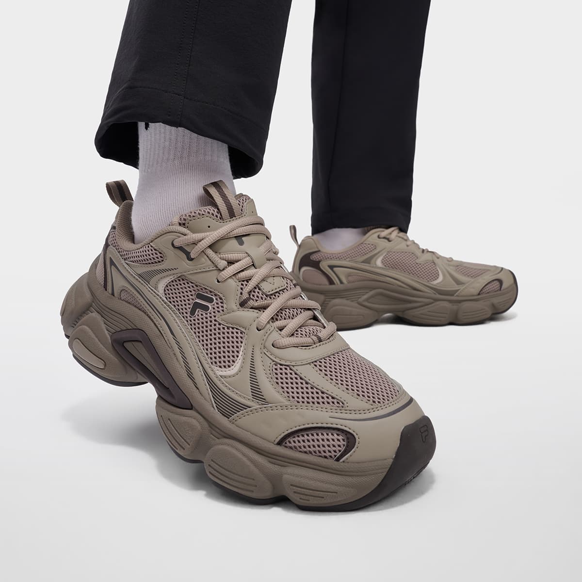 Кроссовки FILA FUSION LUNA Лоу-топы массивные кроссовки мужские Ripe орех коричневый Murch коричневый - изображение 8