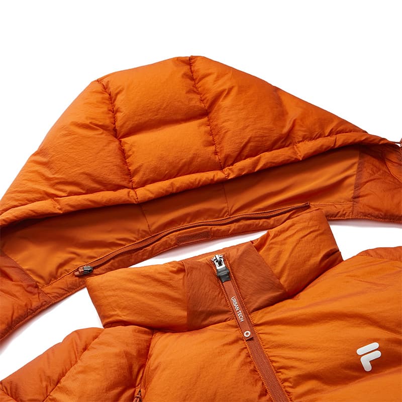 Зимняя куртка FILA FUSION URBAN TECH Пуховик Мужской Темная Глина Оранжевый - изображение 5
