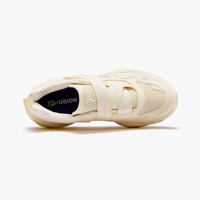 Кроссовки FILA FUSION EVA SLIM Waterdrop Shoes Low Топ Повседневная обувь Женские Желтый белый - изображение 3