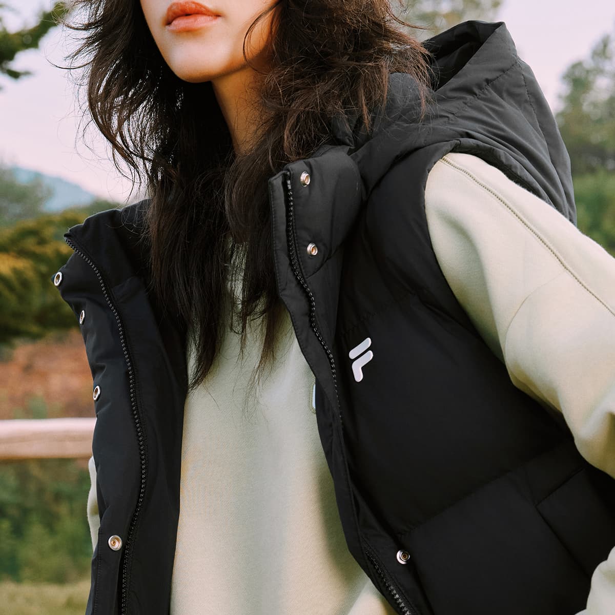 FILA FUSION FOB Пуховый жилет Женский Черный - изображение 6