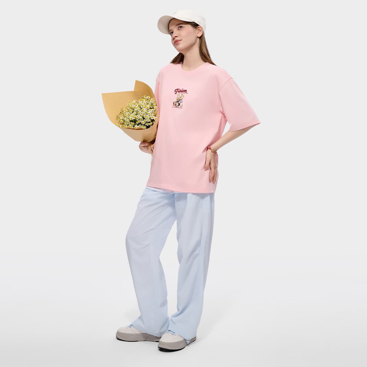 Футболка FILA FUSION FOB T Рубашка Унисекс Нежно-Вишневый Розовый - изображение 6