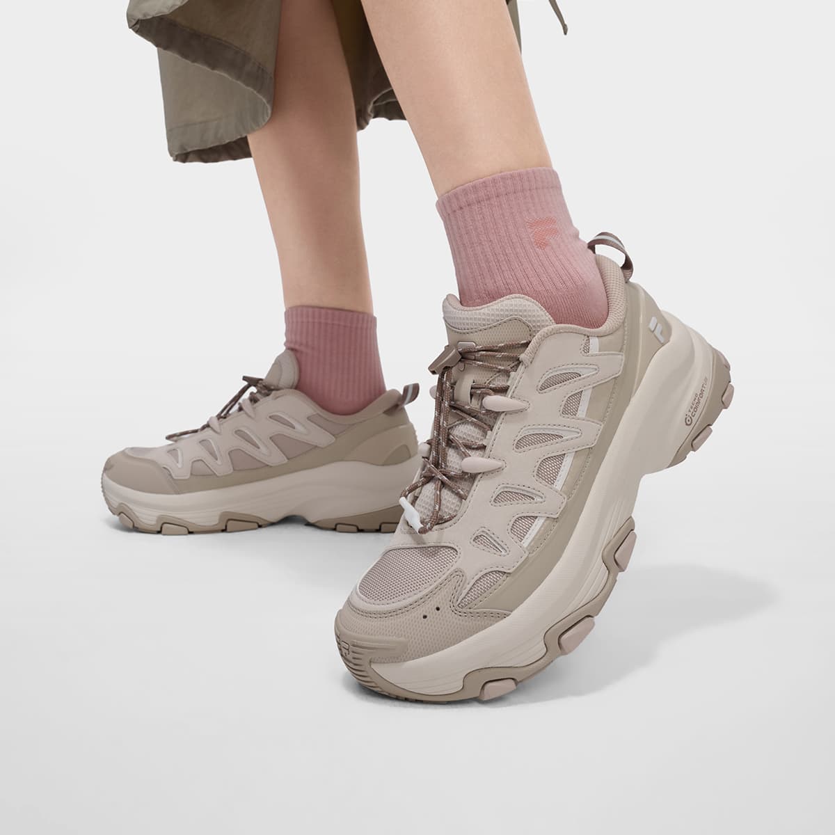 Кроссовки FILA FUSION COMO U Текстиль Синтетическая кожа Низкие кеды Уличная обувь Женская - изображение 7