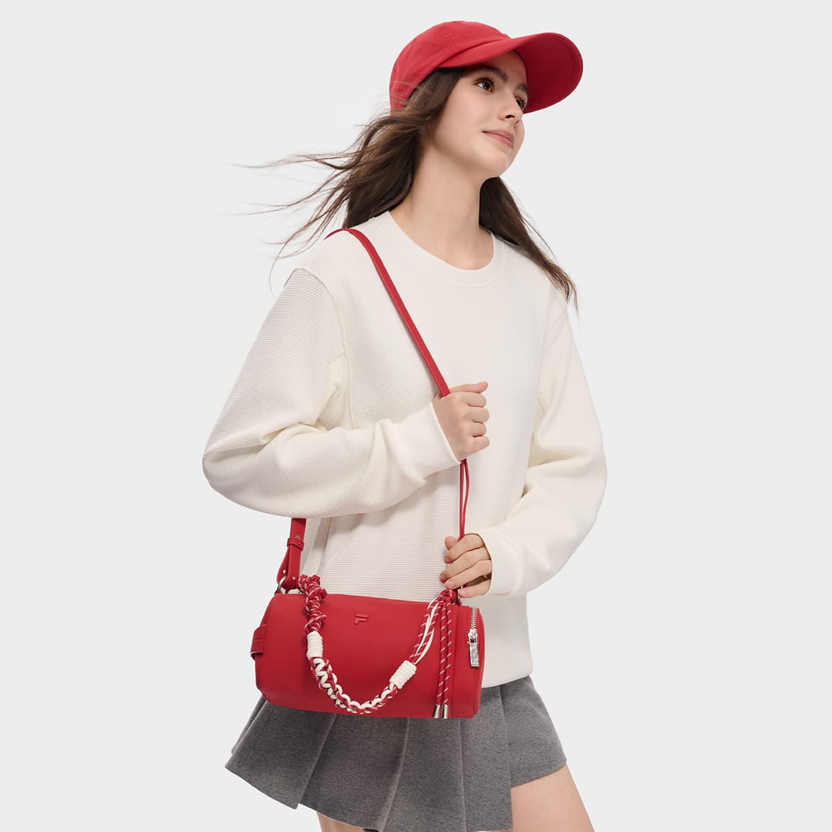 Мини-сумка FILA FUSION Рабочий стиль Сумки через плечо Красный Женские - изображение 4