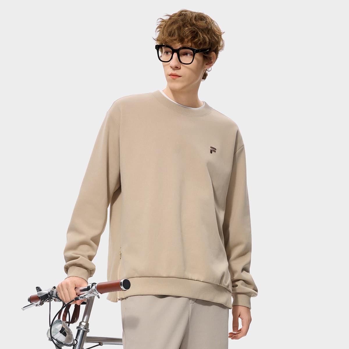 Кофта FILA FUSION FOB Свитшот Унисекс Песок Земляной хаки - изображение 3