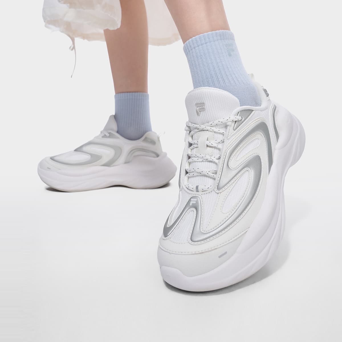 Кроссовки FILA FUSION BUZZARD Meteorite Shoes массивные кроссовки низкий топ белый освежающий вариант серебряный BL женский - изображение 7