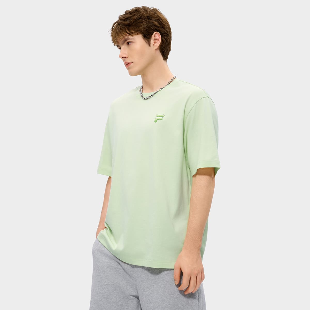 Футболка FILA FUSION FOB T Рубашка Унисекс Лаймово-зеленый - изображение 4