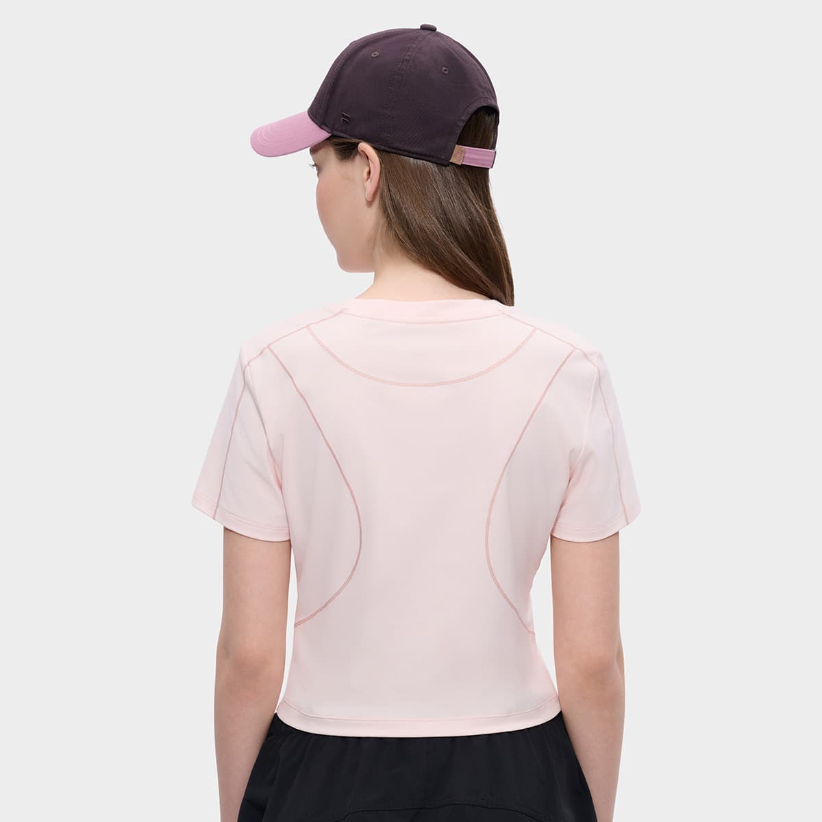 Футболка FILA FUSION FOB T Рубашка Женская Разборный обруч Марля Розовая - изображение 5