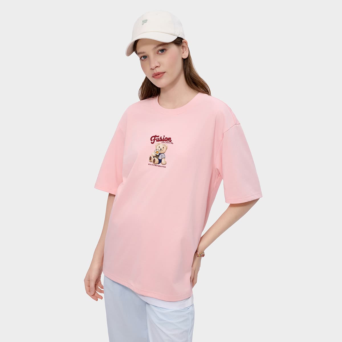 Футболка FILA FUSION FOB T Рубашка Унисекс Нежно-Вишневый Розовый - изображение 4