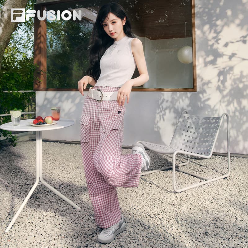 Майка FILA FUSION Рабочий стиль Майка Женские Жемчужный Светло-серый - изображение 5