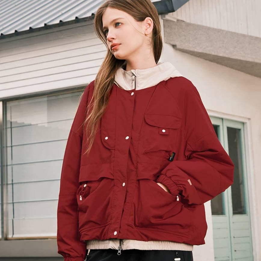 FILA FUSION Рабочий стиль Пуховая куртка Женская Пламя Красный - изображение 3