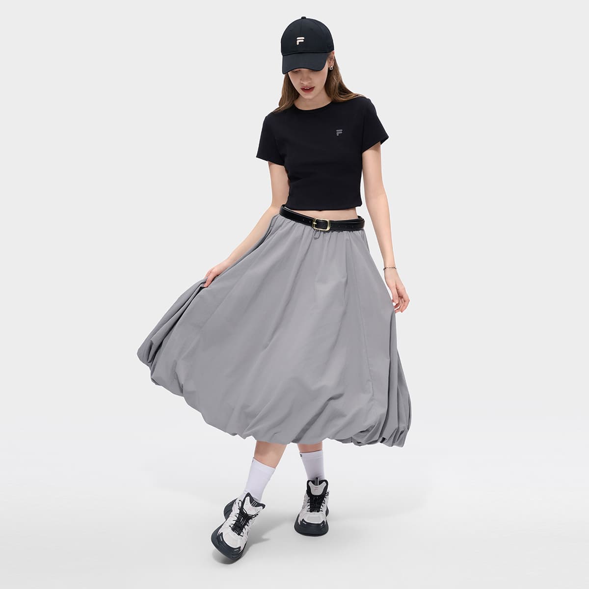 Футболка FILA FUSION FOB T Рубашка Женская Глубокий Черный - изображение 6