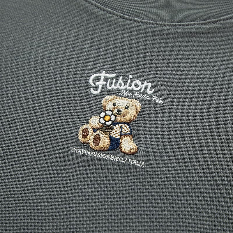 Футболка FILA FUSION Life T-Shirt Женская Небесно-Серый - изображение 4