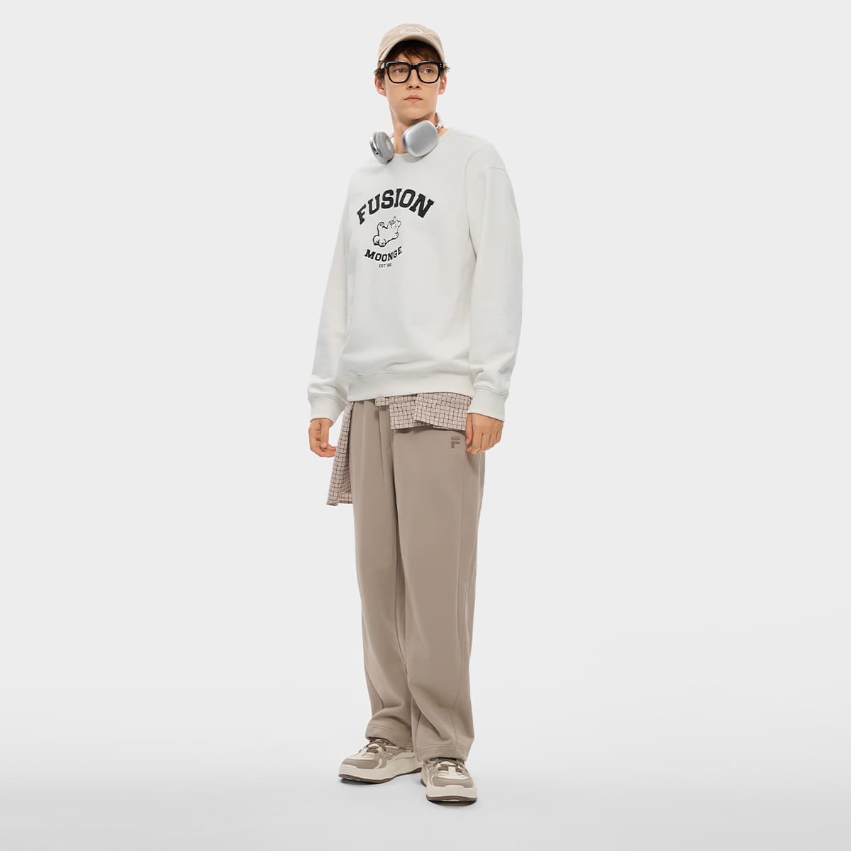 Кофта FILA FUSION FOBFILA X MOONGE Свитшот Мужской Облачный белый - изображение 6