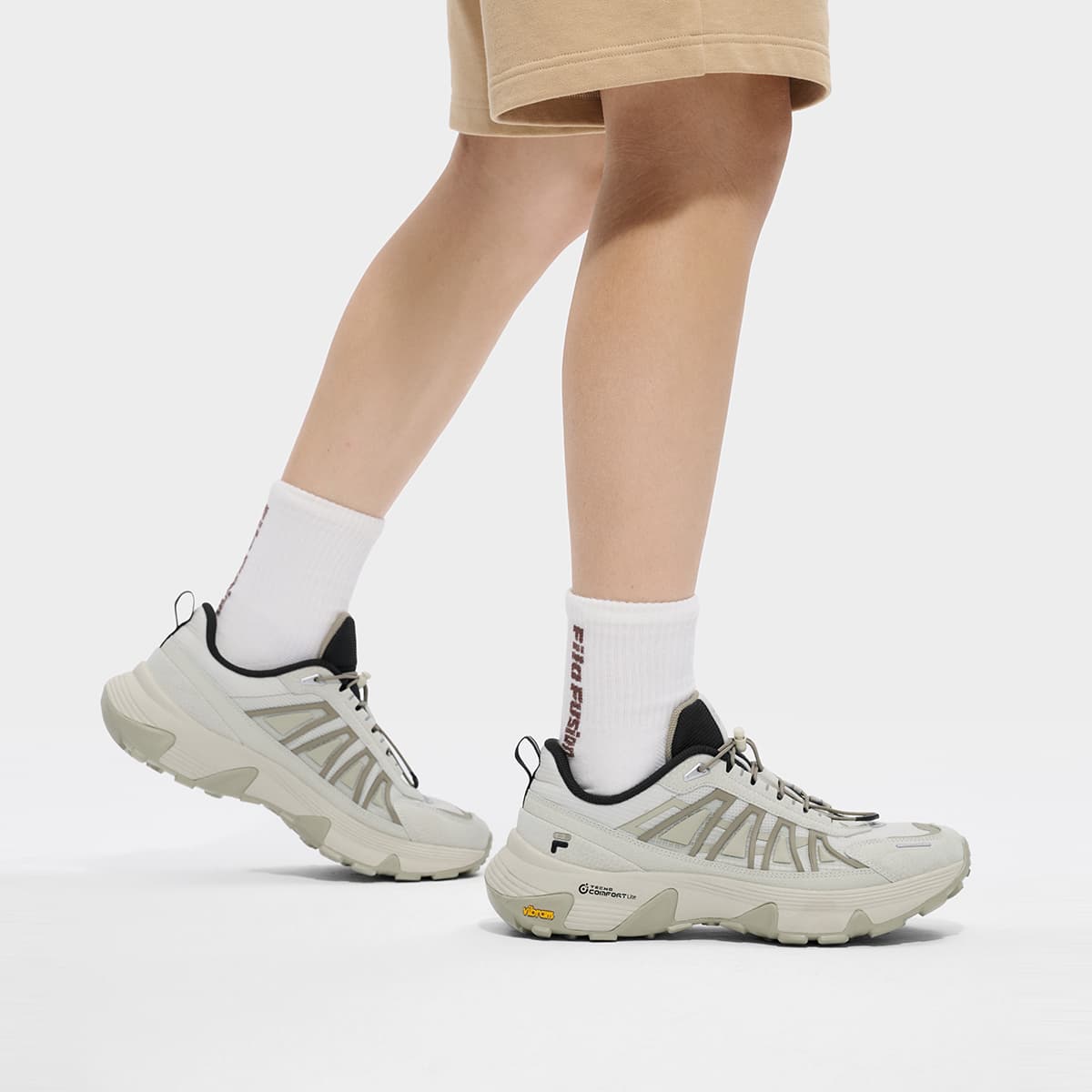 Кроссовки FILA FUSION COMO Y Амортизация Противоскользящий Устойчивый к истиранию Легкий Низкий Верх Уличная обувь Мужская - изображение 7