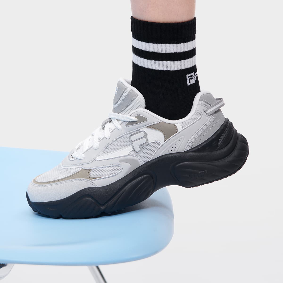 Кроссовки для бега FILA FUSION Conch II Conch Shoe Текстиль Синтетическая кожа Амортизация Износостойкие низкие беговые кроссовки - изображение 8