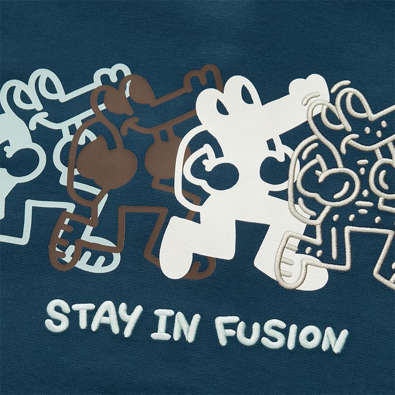 Худи FILA FUSION X MR.DOODLE Худи-ханьфу Женское Платье Cang Морской Синий - изображение 8