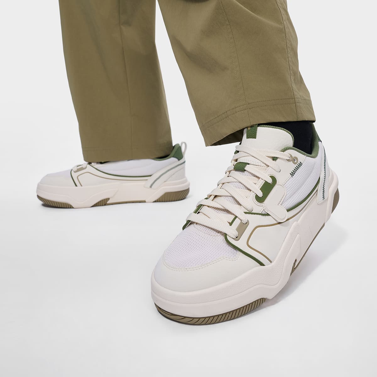 Кроссовки FILA FUSION GRIND Jump Skateboard Shoes Скейтборд Кроссовки Низкий Верх Плюшевая Пряжа Белый Яшма Мужской - изображение 7