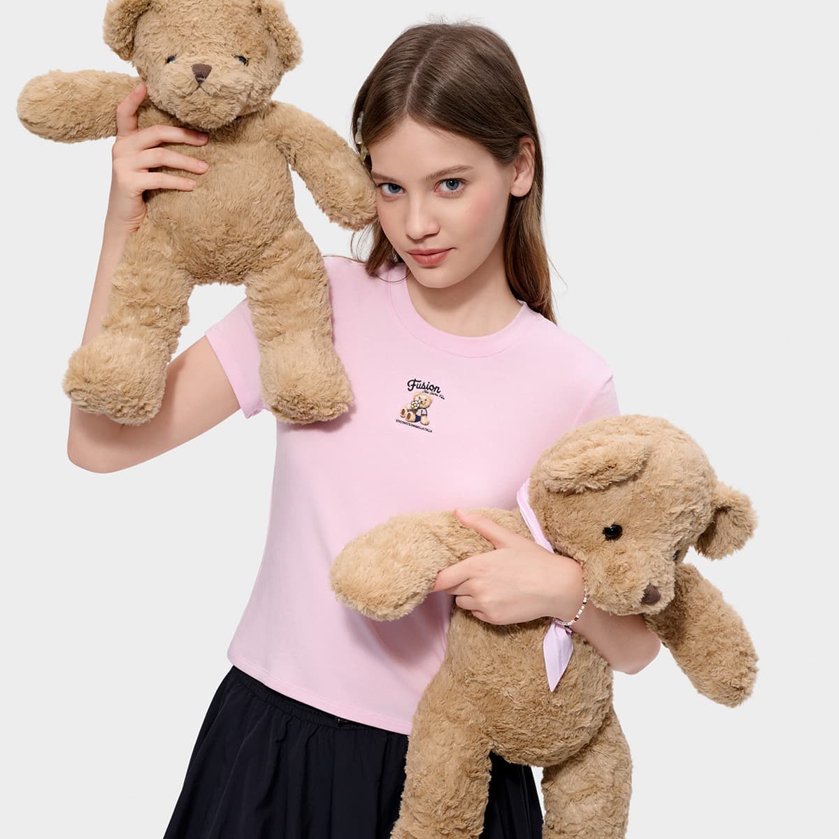 Футболка FILA FUSION Life T-Shirt Женская Прозрачный Розовый Фиолетовый - изображение 3