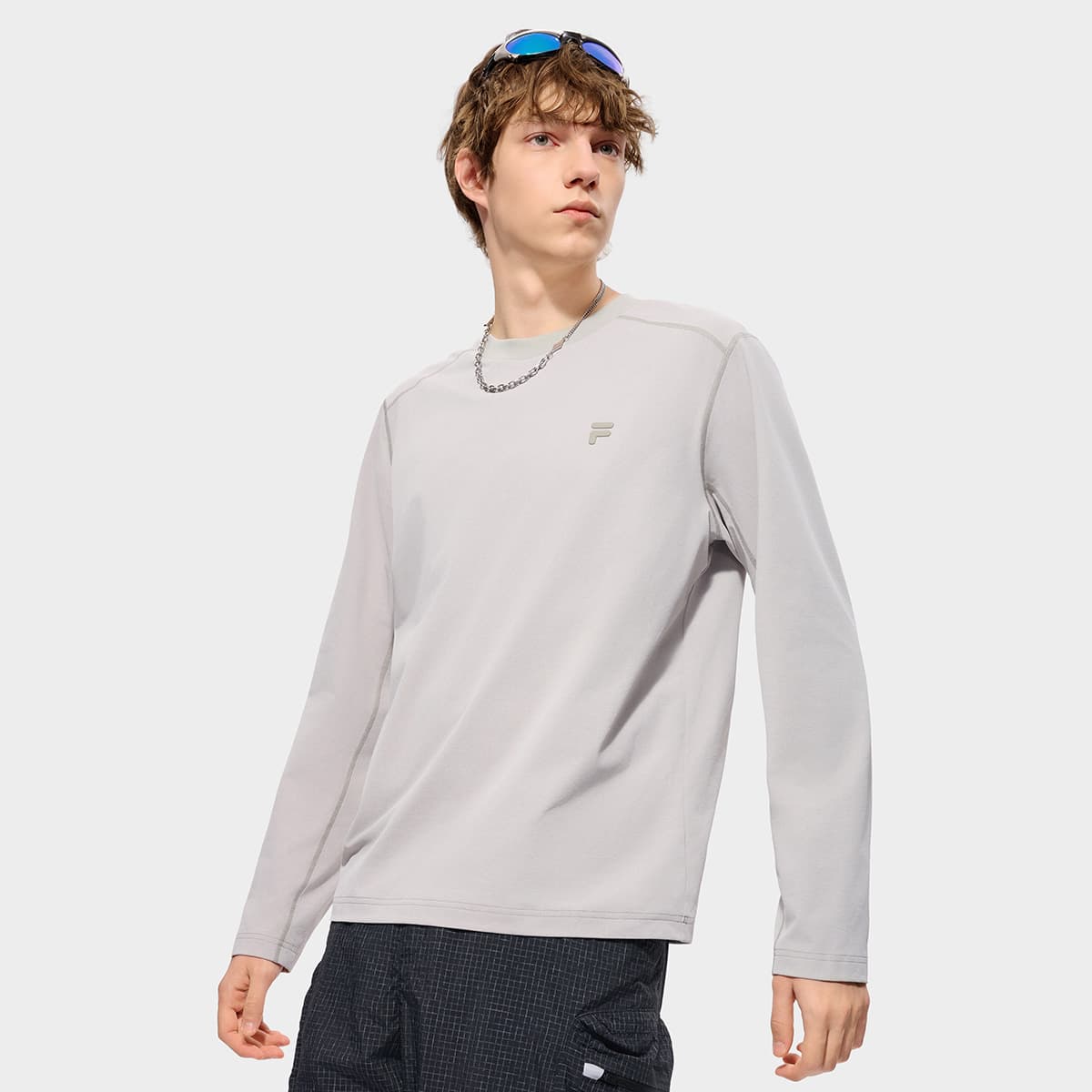 Футболка FILA FUSION URBAN TECH Футболка Мужской Серый карандаш - изображение 3