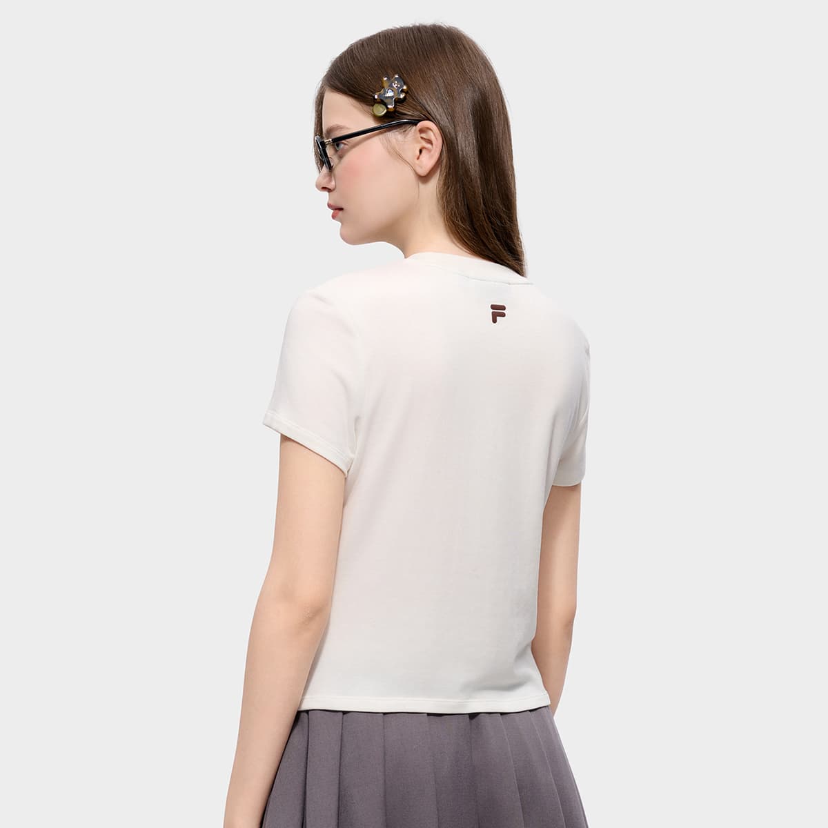 Футболка FILA FUSION Life T-Shirt Женская Облачно-белая - изображение 5