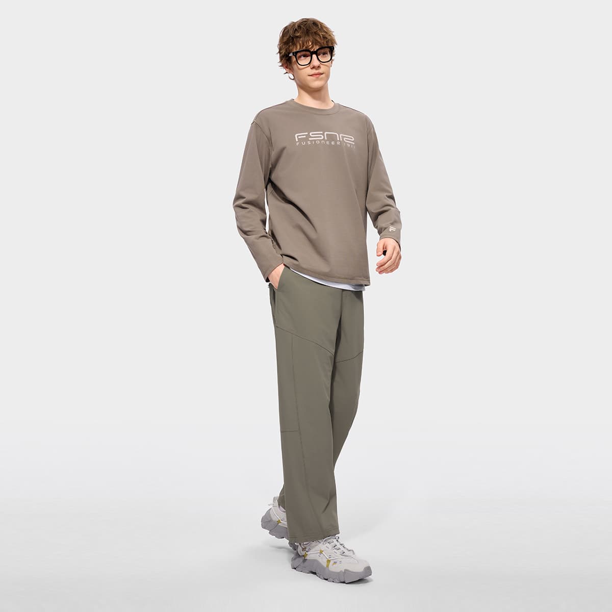 Штаны FILA FUSION FUSIONEER Пшенично-коричневый Мужской Повседневные брюки - изображение 3