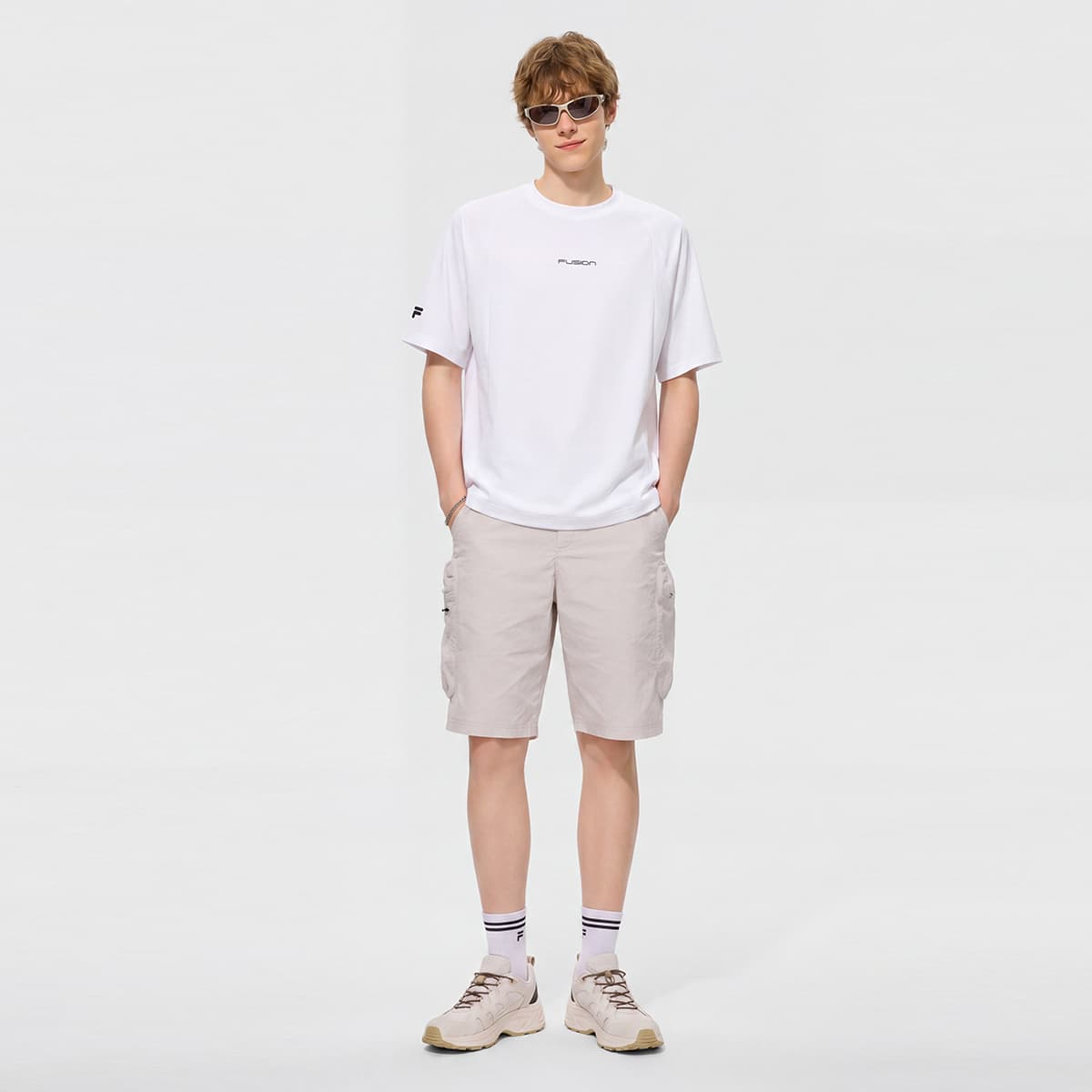 Футболка FILA FUSION URBAN TECH Стандартный Белый Мужская Футболка - изображение 6