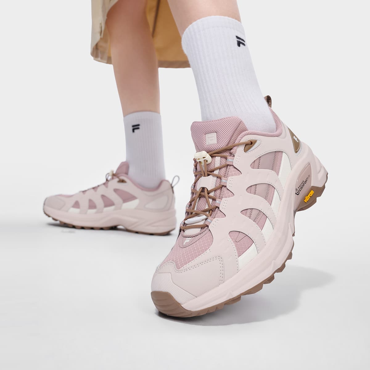 Кроссовки FILA FUSION COMO X 2,0 Повседневная обувь Низкий топ Олень Розовый Кристальный Серый Розовый Женские - изображение 7