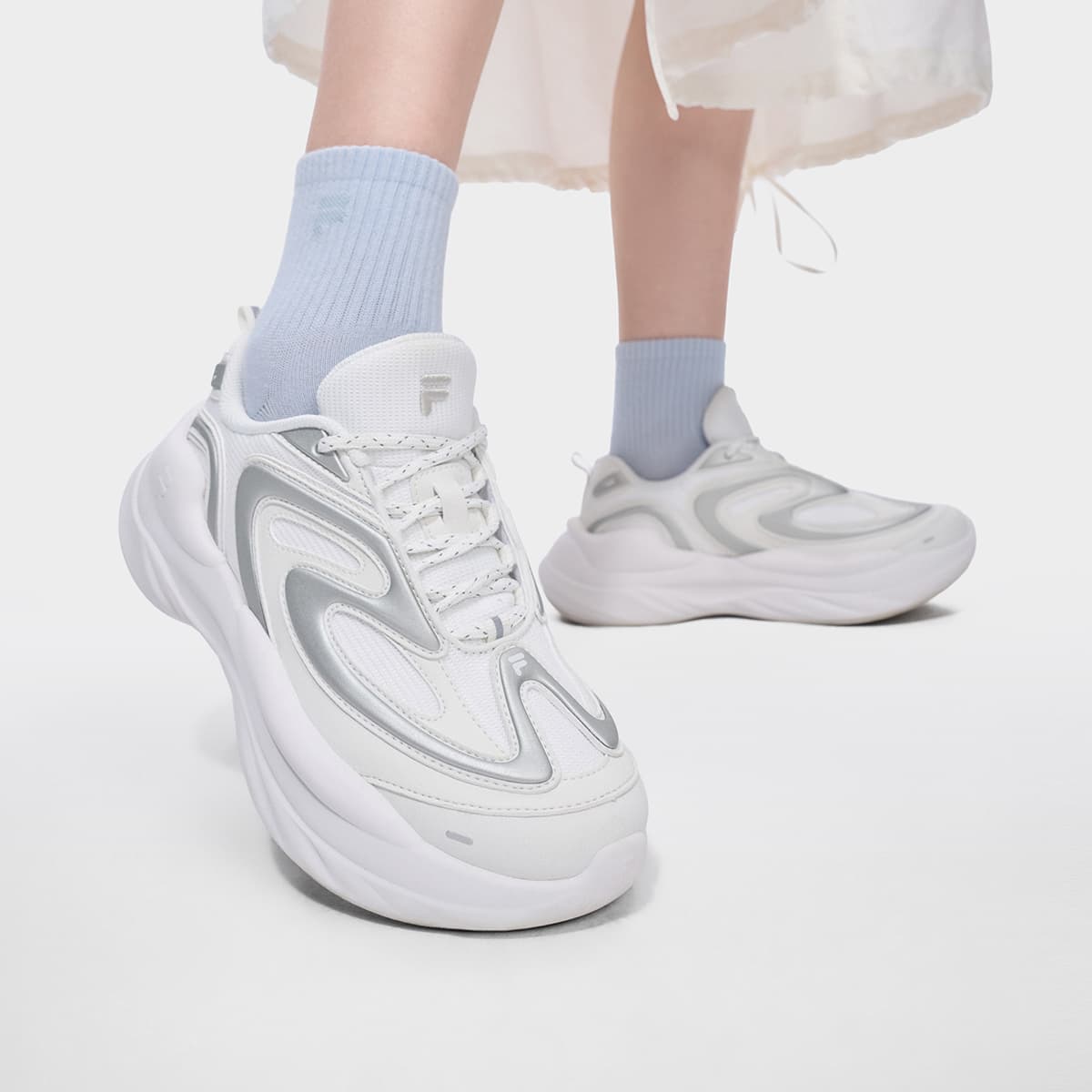 Кроссовки FILA FUSION BUZZARD Meteorite Shoes массивные кроссовки низкий топ белый освежающий вариант серебряный BL женский - изображение 8