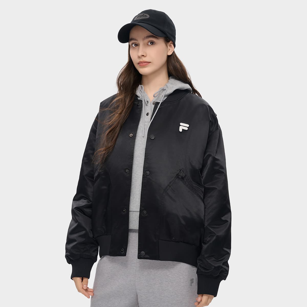 Зимняя куртка пуховик FILA FUSION FOB Глубокий черный Унисекс Куртки на синтепоне - изображение 4