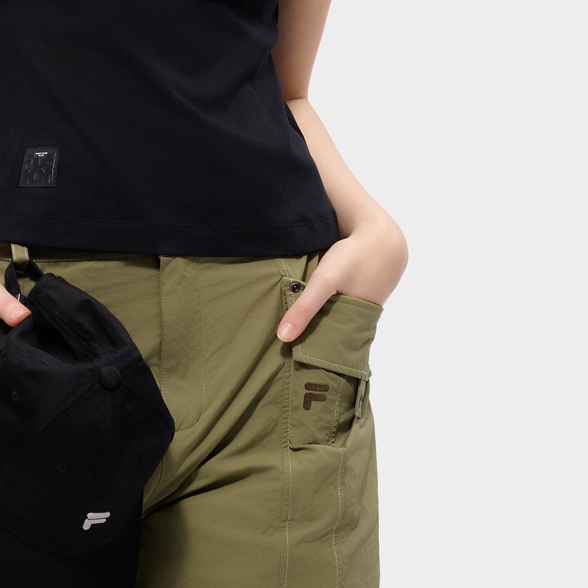 Штаны FILA FUSION FILA FUSION X Повседневные штаны Женские Palm Зеленый - изображение 7