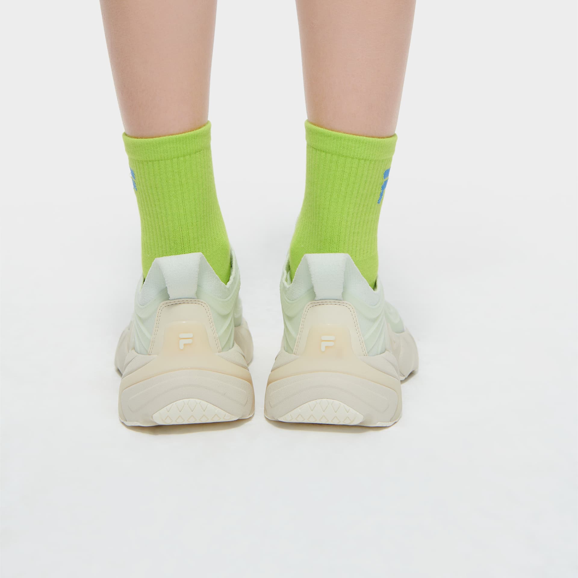 Кроссовки FILA FUSION Ray 4 Модный тренд Low Топ Повседневная обувь Women's White Зелёный - изображение 10