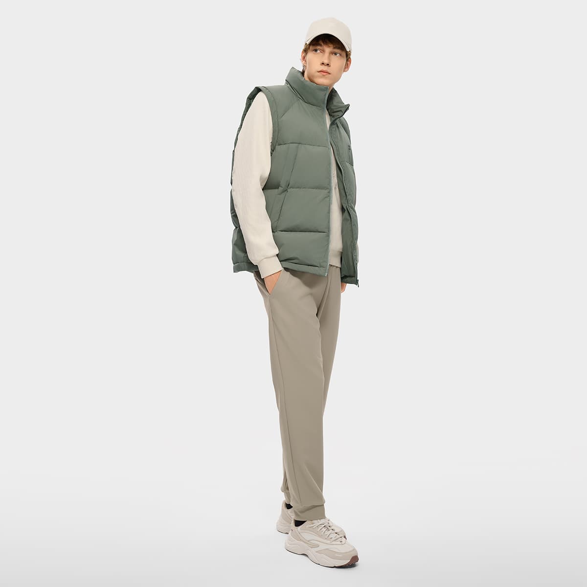 Куртка FILA FUSION FOB Пуховый жилет Мужской Теневой серый Зелёный - изображение 7