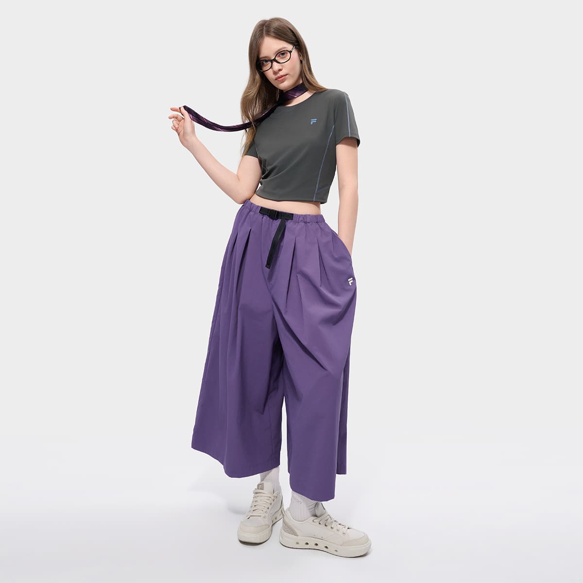 Штаны FILA FUSION FOB Повседневные брюки Женские Роскошный Фиолетовый - изображение 6