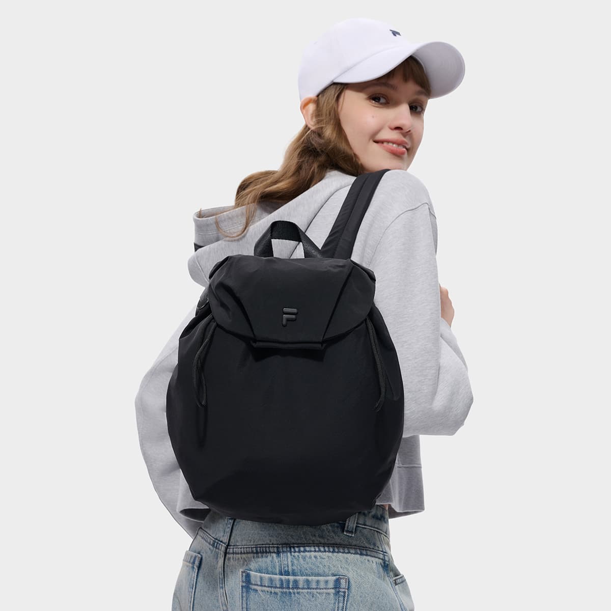 Рюкзак FILA FUSION Рабочий стиль Ткань Рюкзак Женский Черный - изображение 3