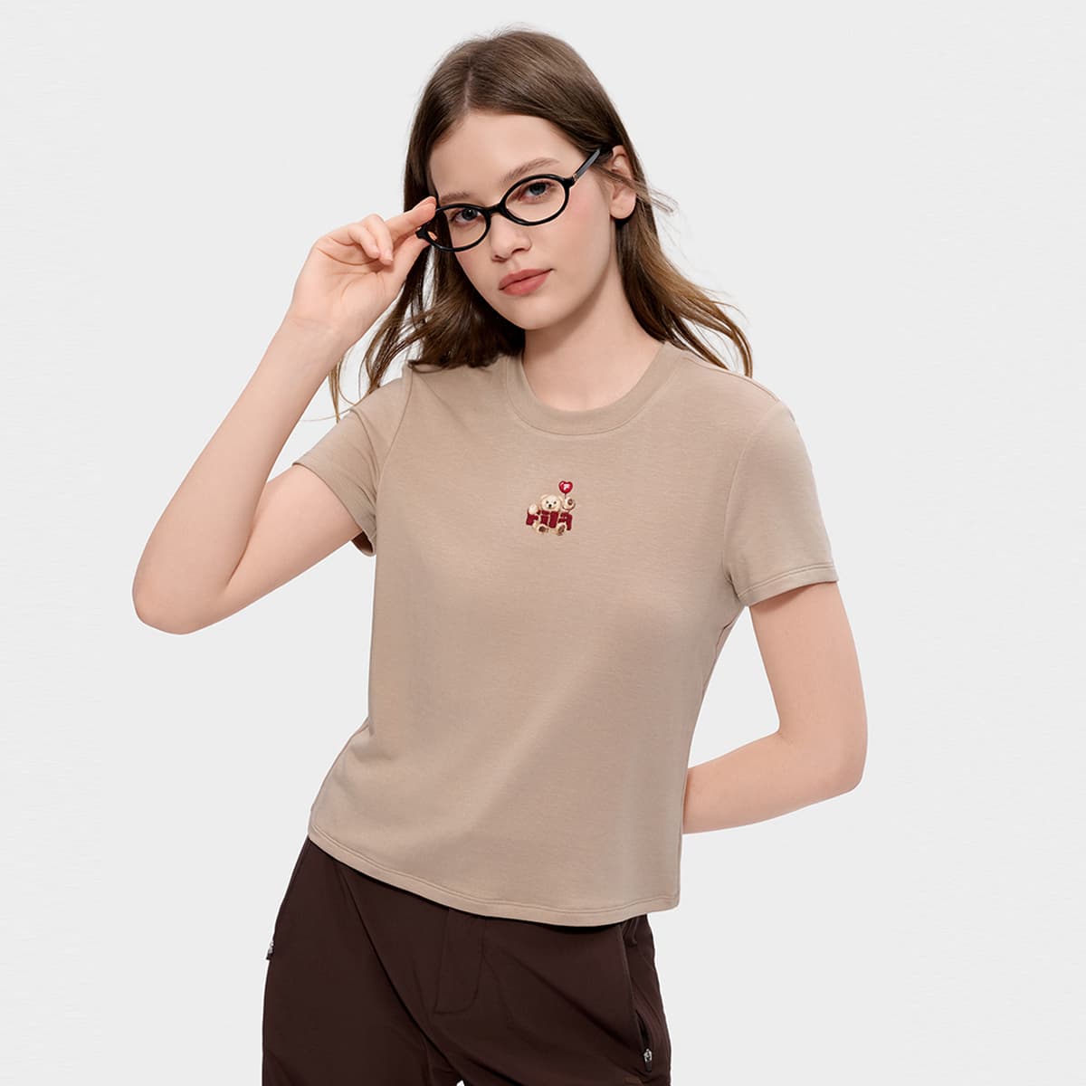 Футболка FILA FUSION Life T-Shirt Женская Капучино Хаки - изображение 3