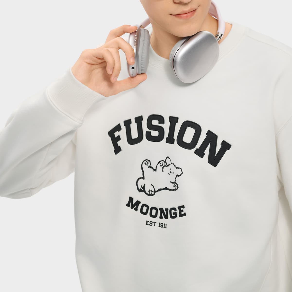 Кофта FILA FUSION FOBFILA X MOONGE Свитшот Мужской Облачный белый - изображение 5