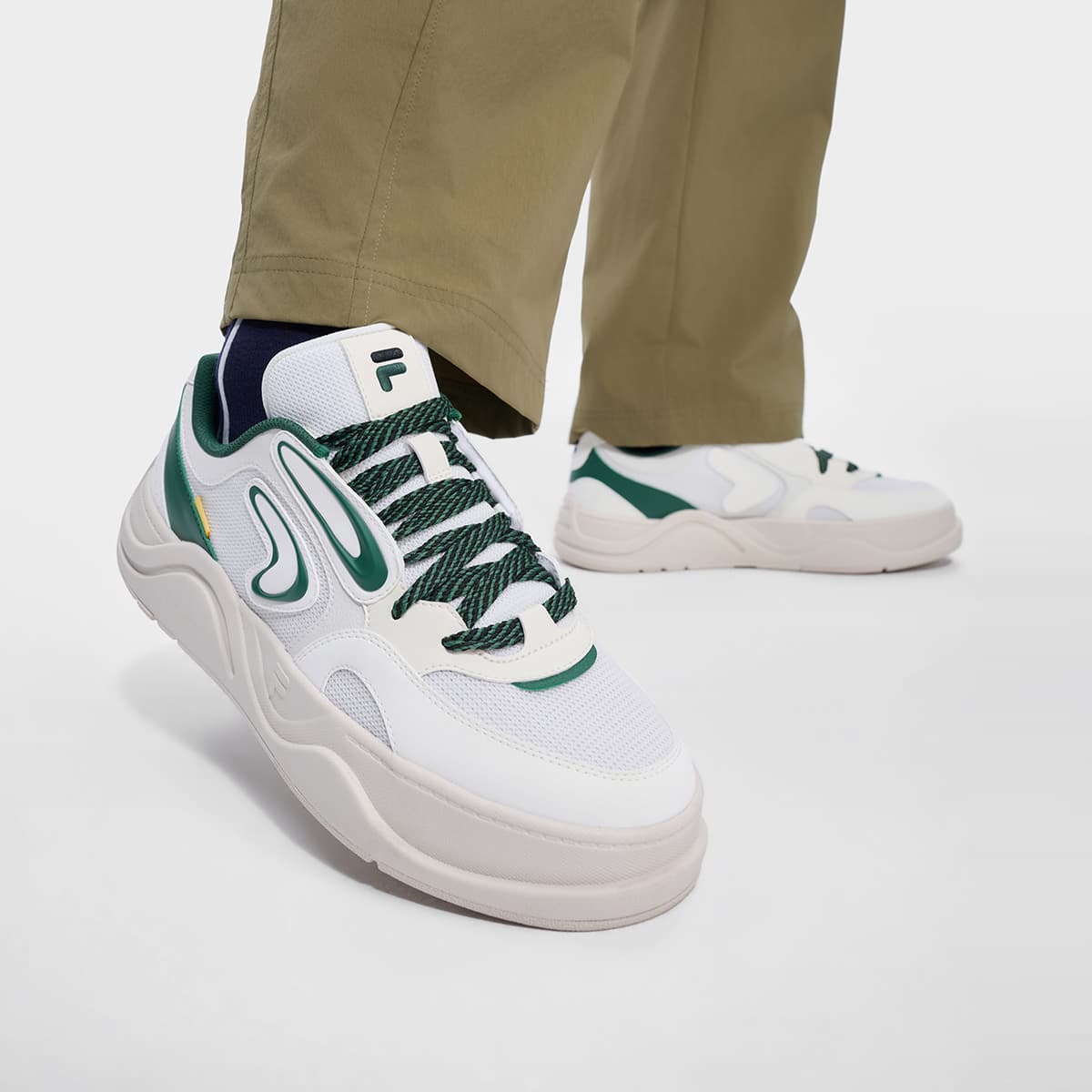 Кроссовки FILA FUSION 50 50 Скейтборд Кроссовки Низкий Топ Снег Эдем Зеленый Мужской - изображение 8