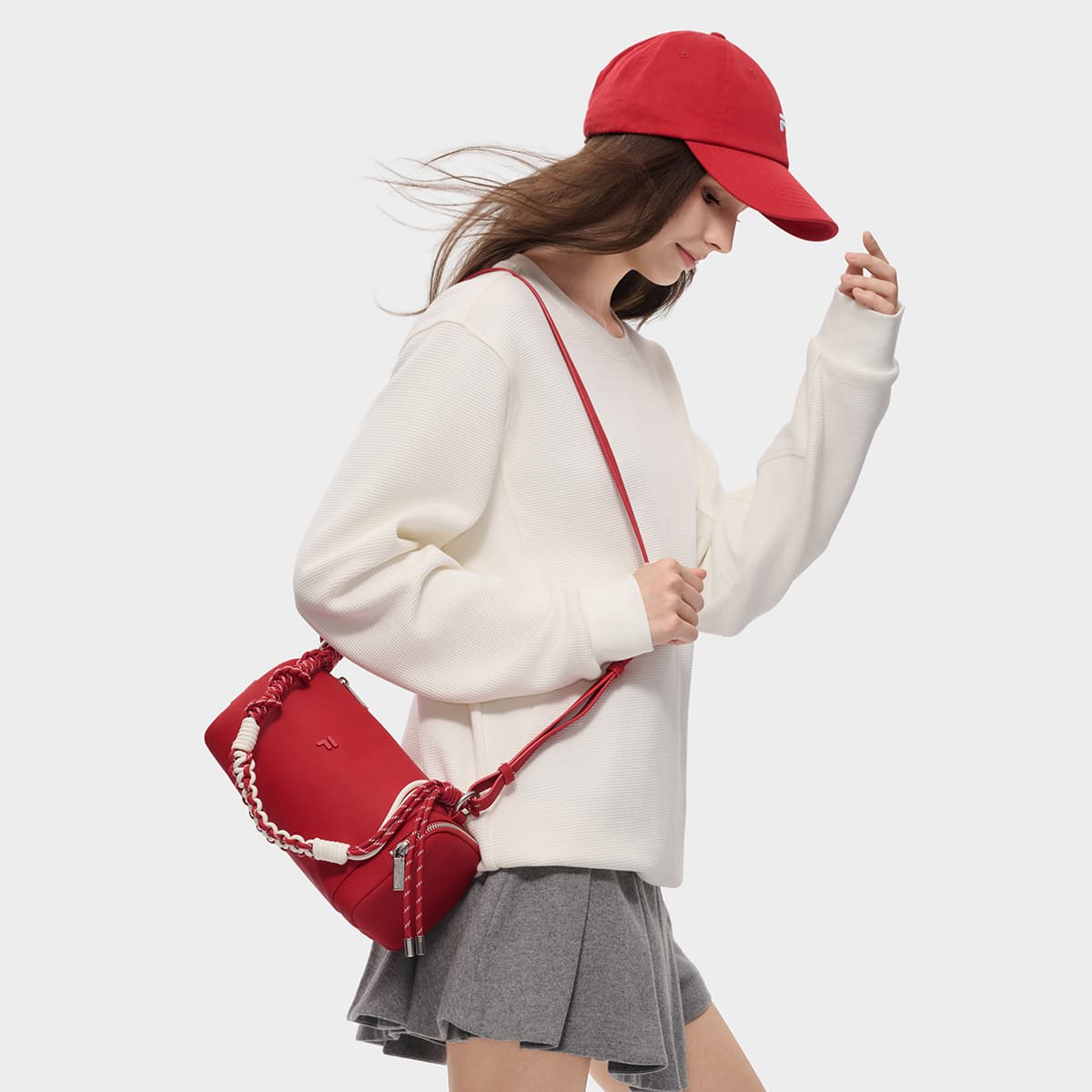 Мини-сумка FILA FUSION Рабочий стиль Сумки через плечо Красный Женские - изображение 6