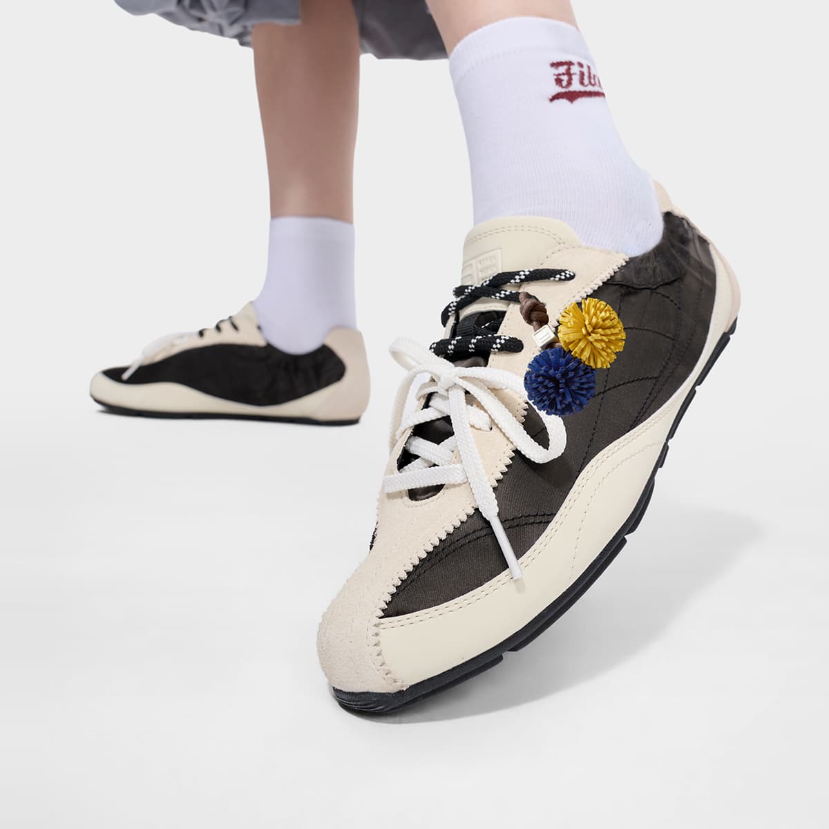 Кроссовки FILA FUSION FUFU Текстиль Синтетическая кожа Устойчивая к истиранию Дышащий Легкий Низкий верх Повседневная обувь - изображение 7